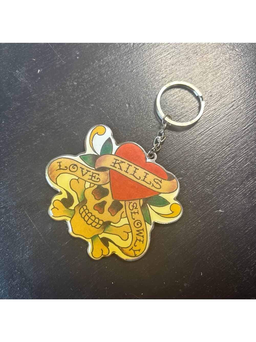 Ed Hardy Keychain Love Kills Slowly